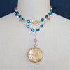 #10 Rosaline Necklace - Apatite Pink Topaz Enamel Locket