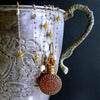 #5 Alora Necklace - Garnet Pearl Necklace Victorian Filigree Chatelaine Scent Bottle