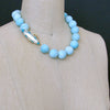 Naco Turquoise Choker Necklace Mother-of-Pearl Opal Inlay Toggle - Charlene III Necklace