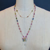 Multi Color Sapphire Necklace Tourmaline Butterfly Pendant - Le Papillon XXI Necklace