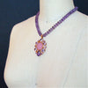 #4 Montepulciano Choker Necklace - Amethyst Venetian Glass Intaglio