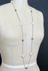 #5 Felice Necklace - Baroque flameball Pearls, Pave Quatrefoil Stations Necklace