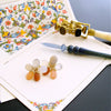 #5 Akimi Earrings - Multi Moonstone Leaf Flower Post Earrings