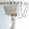 #3 Le Papillon X Necklace - Tourmaline Watermelon Tourmaline Butterfly Pendan
