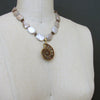 #8 Cibele Necklace - Moonstone Nautilus Fossil