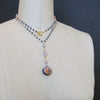 #10 Brezza Floreale III Necklace - Kyanite Scorolite Enamel Vinaigrette Necklace