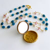 #5 Rosaline Necklace - Apatite Pink Topaz Enamel Locket