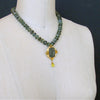 #7 Lissone Necklace - Sapphires Citrines Venetian Glass Intaglio