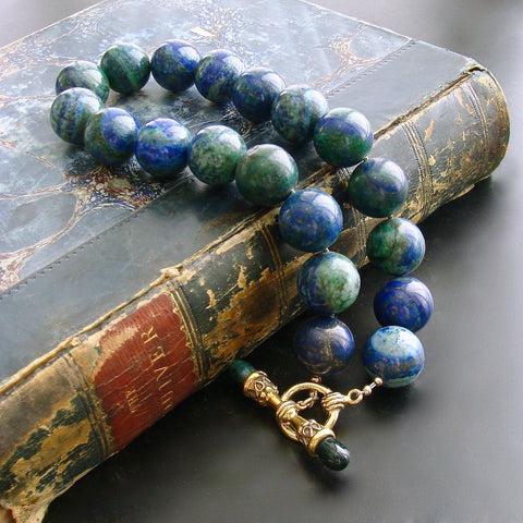 #4 Taylor Necklace Azurite Malachite Choker Necklace