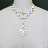 #6 Quenby Necklace - Pearls Mother of Pearl Queen Bee Heart