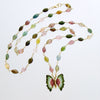 #1 Le Papillon V Necklace - Tourmaline 18k Gold Tourmaline Butterfly