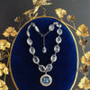 #3 Kaleidoscope de Papillon III Necklace - Rock Crystal Silver Paste Locket