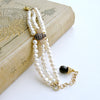 #3 Lissa Bracelet - Triple Strand Pearl Bee Bracelet