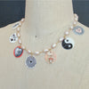 Natural Pink Cultured Pearls & Victorian MOP Love Tokens - Por Toi, Mon Amour (For You, My Love)