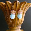 #1 Seraphine Earrings - Amazonite Pink Topaz Lavender Opal Pink Quartz