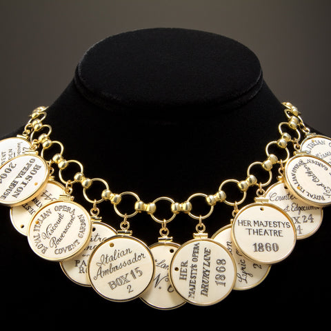 Scrimshaw Opera/Theatre Token Necklace - Cherish Necklace