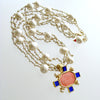 #1 Tellaro Intaglio Cameo Necklace - Freshwater Pearl Torsade