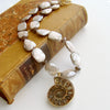 #3 Cibele Necklace - Moonstone Nautilus Fossil