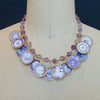 #5 China Doll Lavender Purple Necklace - Pink Amethyst Porcelain Plates