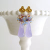 #1 Lavender Chalcedony Cluster Earrings - Lorenia Earrings