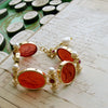 #6 Acireale Intaglio Bracelet - Salmon Intaglios Rubies Pearls