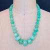 #4 Courtney Necklace - Smooth Chrysoprase Matinee Necklace Opal Inlay Toggle