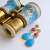 #3 Roxie Earrings - Turquoise Ruby Dangle Earrings