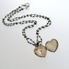 #4 Saint Esprit Paste Hear Locket Necklace Set