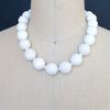 #6 Blanca Necklace - 20mm White Agate Golfballs