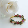 #5 Clarissa III Bracelet - Watermelon Tourmaline Slices Tourmaline Clusters