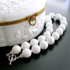 #1 Blanca Necklace - 20mm White Agate Golfballs