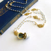 #6 Brezza Dolce III Necklace - Enamel Egg Vinaigrette Chalcedony Pearls