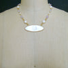 #6 La Finesse Armorial Monogram Gaming Token Necklace - Lavender Moon Quartz
