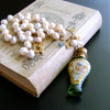 #3 Claudette Necklace - Cherub Scent Bottle Pink Pearls Necklace