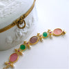 #4 Castelsardo Intaglio Bracelet - Venetian Glass Intaglios Pearls Rubies