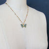 #4 Le Papillion II Necklace - Blue Green Tourmaline Butterfly Necklace