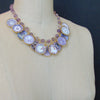 #6 China Doll Lavender Purple Necklace - Pink Amethyst Porcelain Plates
