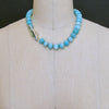 #10Amanda Choker Necklace - Amazonite With Abalone Inlay Toggle