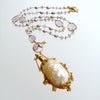 #1 Guinevere III Necklace - Ametrine Amethyst Mother of Pearl Scent Bottle