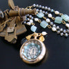 #3 Antigua III Sailor's Valentine Necklace-Aquamarine Labradorite