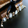 #3 Vernazza Cameo Intaglio Bracelet - Black and White Cameo Intaglios (1)