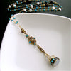 #4 Étaín Necklace - Turquoise Garnet Keshi Pearls Austro Hungarian Swan Fob