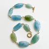 #2 Brynn III Necklace - Aquamarine Nugget Prasiolite