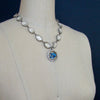 #7 Kaleidoscope de Papillon III Necklace - Rock Crystal Silver Paste Locket