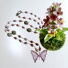 #2 Le Papillon XIII Necklace - Amethyst Butterfly Silverite White Topaz