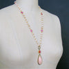 #5 Lisette Necklace - Peruvian Pink Opal Pink Sapphire Diamonds Necklace