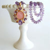 #3 Montepulciano Choker Necklace - Amethyst Venetian Glass Intaglio