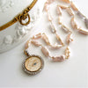 #2 Georgiana Necklace - Lover's Eye Locket Pink Blush Biwa Pearls