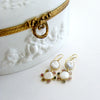 #3 Daisy Tourmaline Pearl Drop Earrings