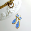 #4 Cipressa Earrings - Azure Blue Intaglio Cameo Earrings